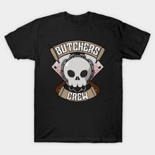 Butchers crew Jolly Roger pirate flag T-Shirt